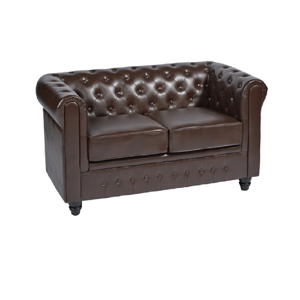 CHESTERFIELD TWO SEATER DARK BROWN